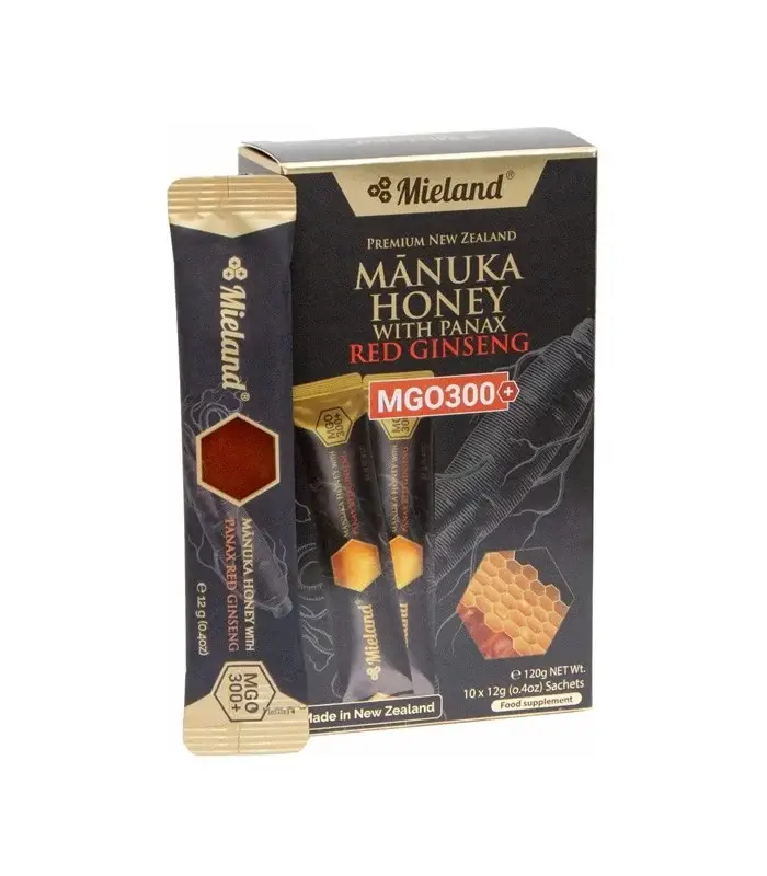 مييلاند أكياس عسل المانوكا 300MGO بالجينسنج -MIELAND MANUKA HONEY