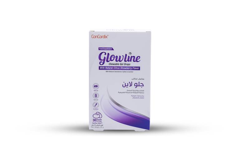 Glowline Argan Oil, Omega3 and Multivitamns Strawberry Flavor 30 Gummies 
