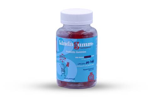 ليندا جم بريبيوتيك  60 قطعة علكة - Linda Gum Prebiotic 60 Gummies