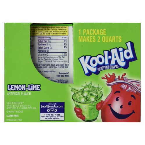  كول-إيد مسحوق المشروب - ليمون لايم | Kool-Aid Lemon-Lime Unsweetened Drink Mix