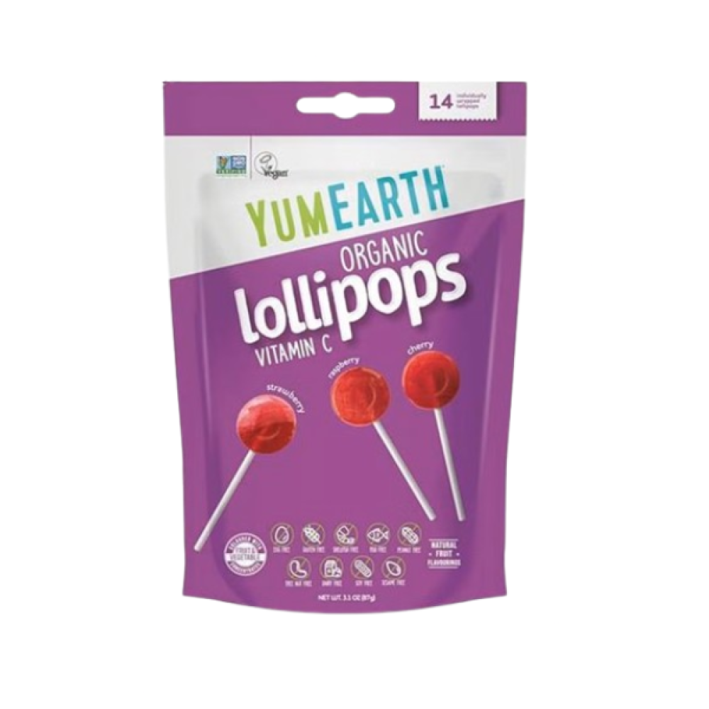 مصاصات يوم إيرث العضوية المدعمة بفيتامين سي | YumEarth Organic Lollipops with Vitamin C