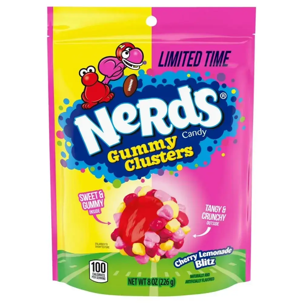 نيردز جامي كلسترز بانفجار الكرز | Nerds Gummy Clusters Candy Cherry Blitz 226g