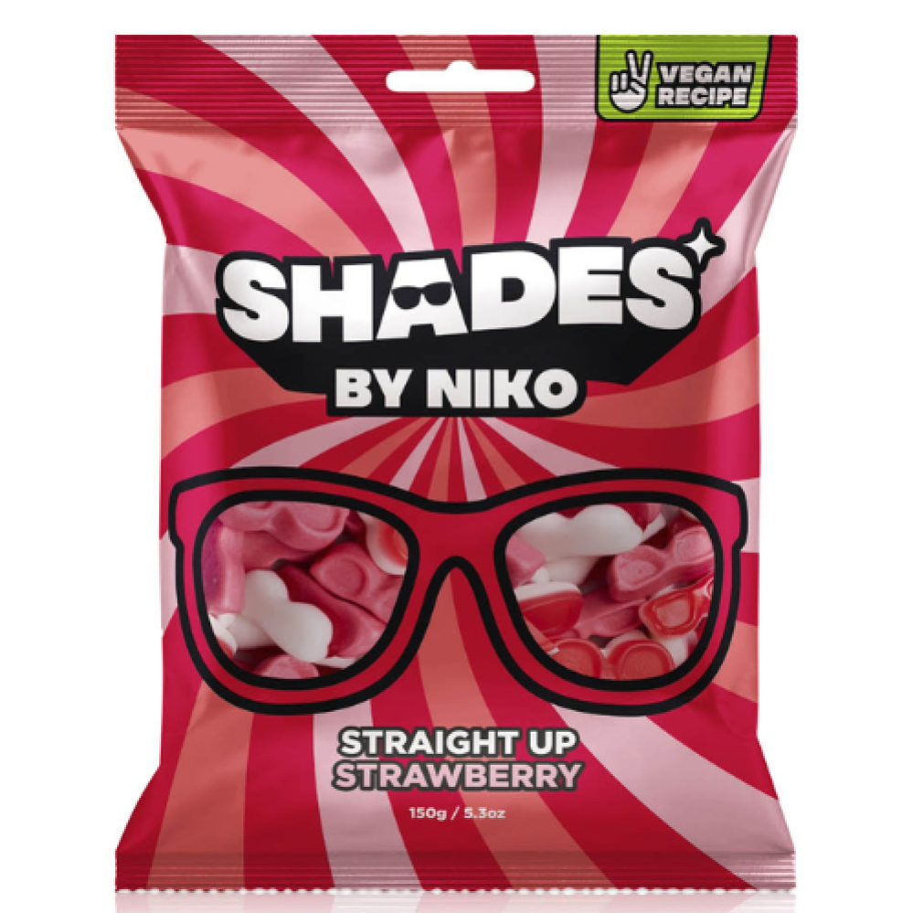 شيدز باي نيكو سترايت أب ستروبيري – حلوى فوم بنكهة الفراولة | Shades by Niko Straight Up Strawberry 150g