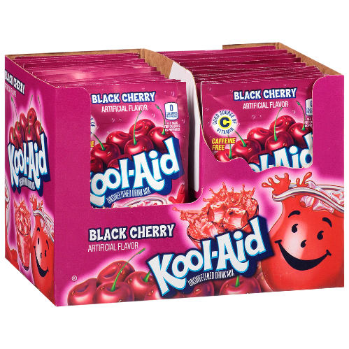 كول-إيد مسحوق المشروب - كرز أسود | Kool-Aid Black Cherry Unsweetened Drink Mix