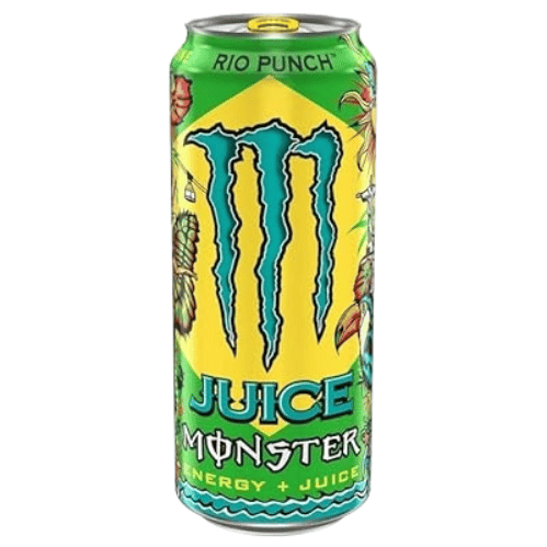 (مونستر إنيرجي جوس ريو بانش – مشروب طاقة مع عصير حقيقي ونكهة استوائية | Monster Energy Juice Rio Punch 473ml)