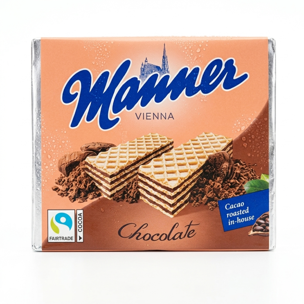 ويفر مانر بحشوة الشوكولاتة | Manner Vienna Chocolate Wafer