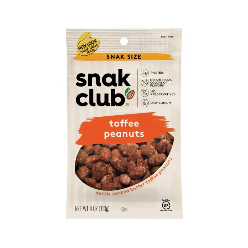 فول سوداني مقرمش مغطى بالتوفي من سناك كلوب | Snak Club Toffee Peanuts