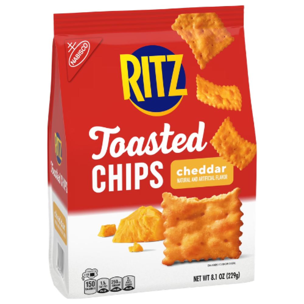 ريتز توستد تشيبس شيدر – رقائق مخبوزة بنكهة الجبن الشيدر | Ritz Toasted Chips Cheddar 229g