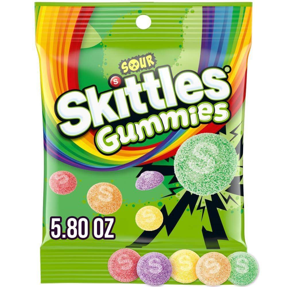 سكتلز قمي حامض 119 جم - skittles sour gummies soft candy
