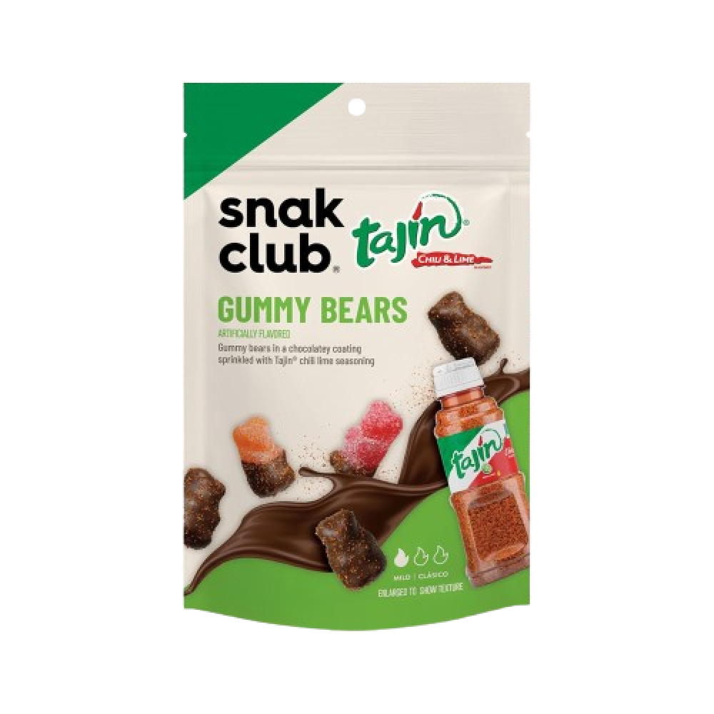 حلوى الدببة الهلامية المغطاة بالشوكولاتة بنكهة الفلفل الحار والليمون من سناك كلوب | Snak Club Chili & Lime Chocolate Gummy Bears