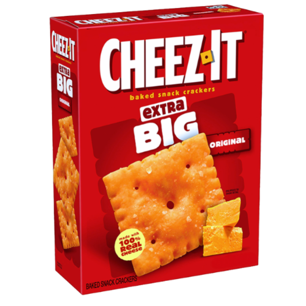 شيتز إكسترا بيج الأصلي – مقرمشات الجبن المخبوزة بحجم إضافي | Cheez-It Extra Big Original Baked Snack Crackers 331g