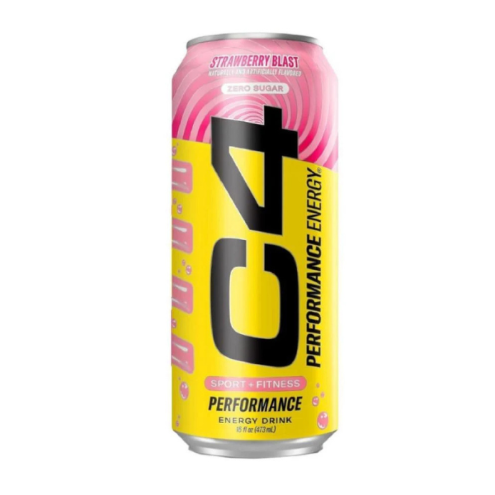 سي فور مشروب أداء خالٍ من السكر بنكهة انفجار الفراولة | C4 Performance Energy Zero Sugar Strawberry Blast 473ml