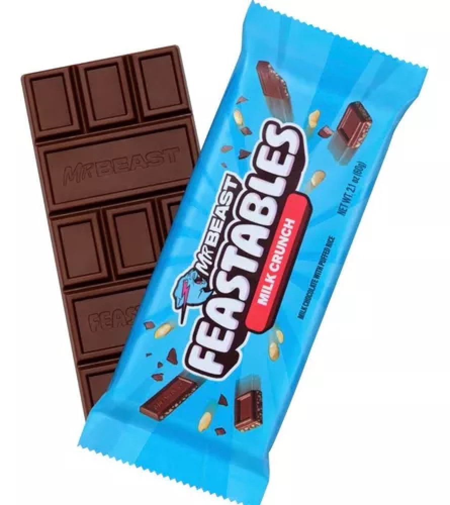 شوكلاته مستر بيست Feastable كرانشي 60 جم