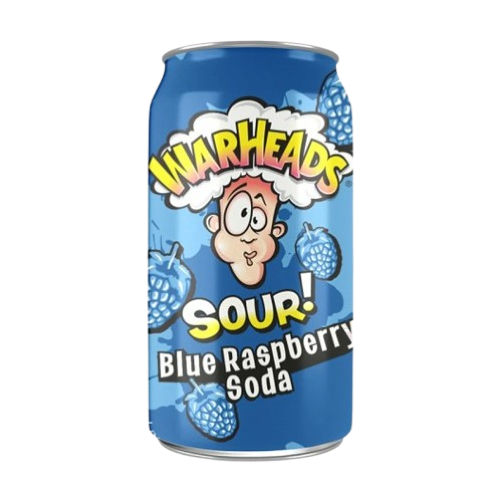 صودا التوت الأزرق الحامضة من وارهيد | WARHEAD SOUR! Blue Raspberry Soda 330ml