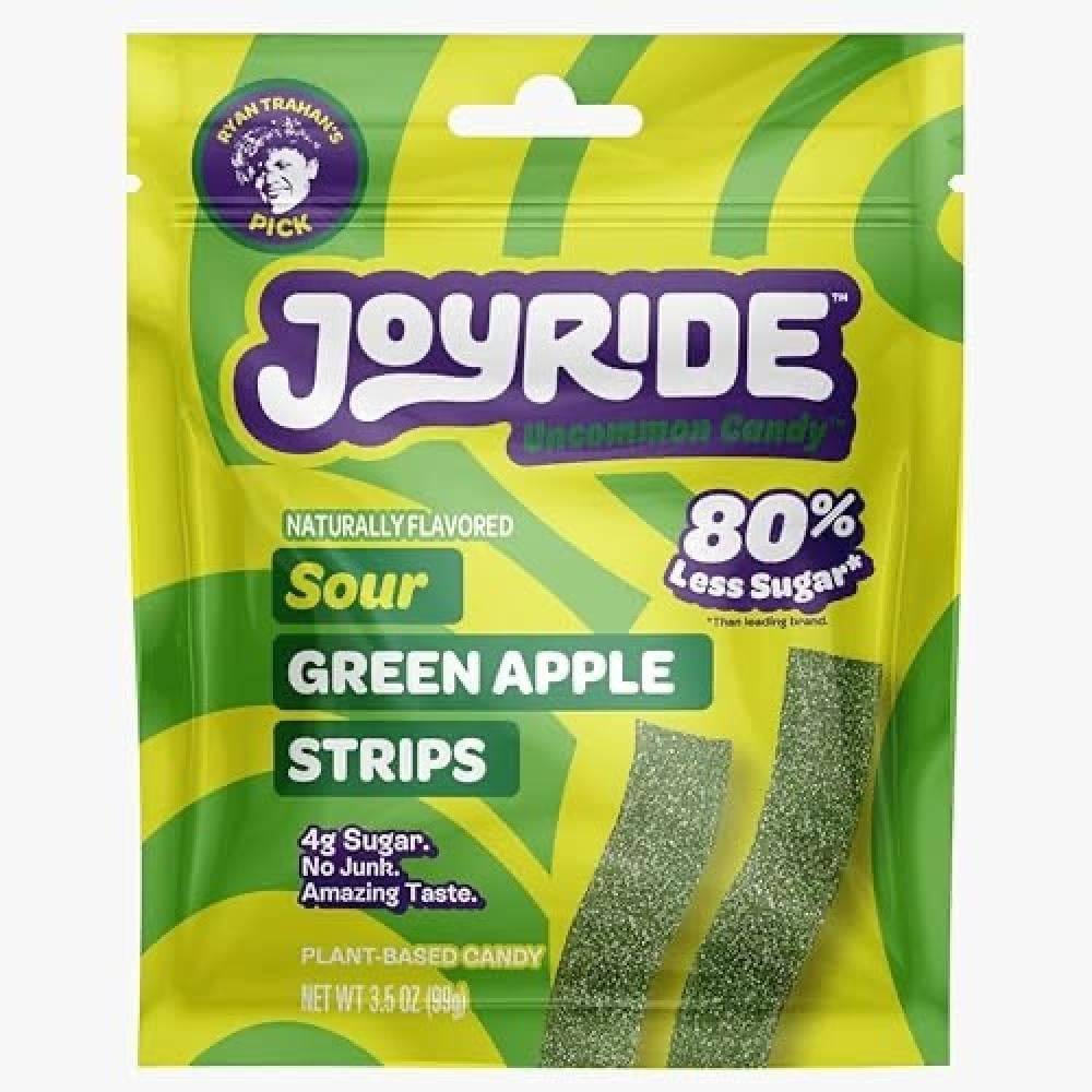 جوي رايد شرائط جيلي حامضة بالتفاح الاخضر 99 جم - Joyride sour green apple strips