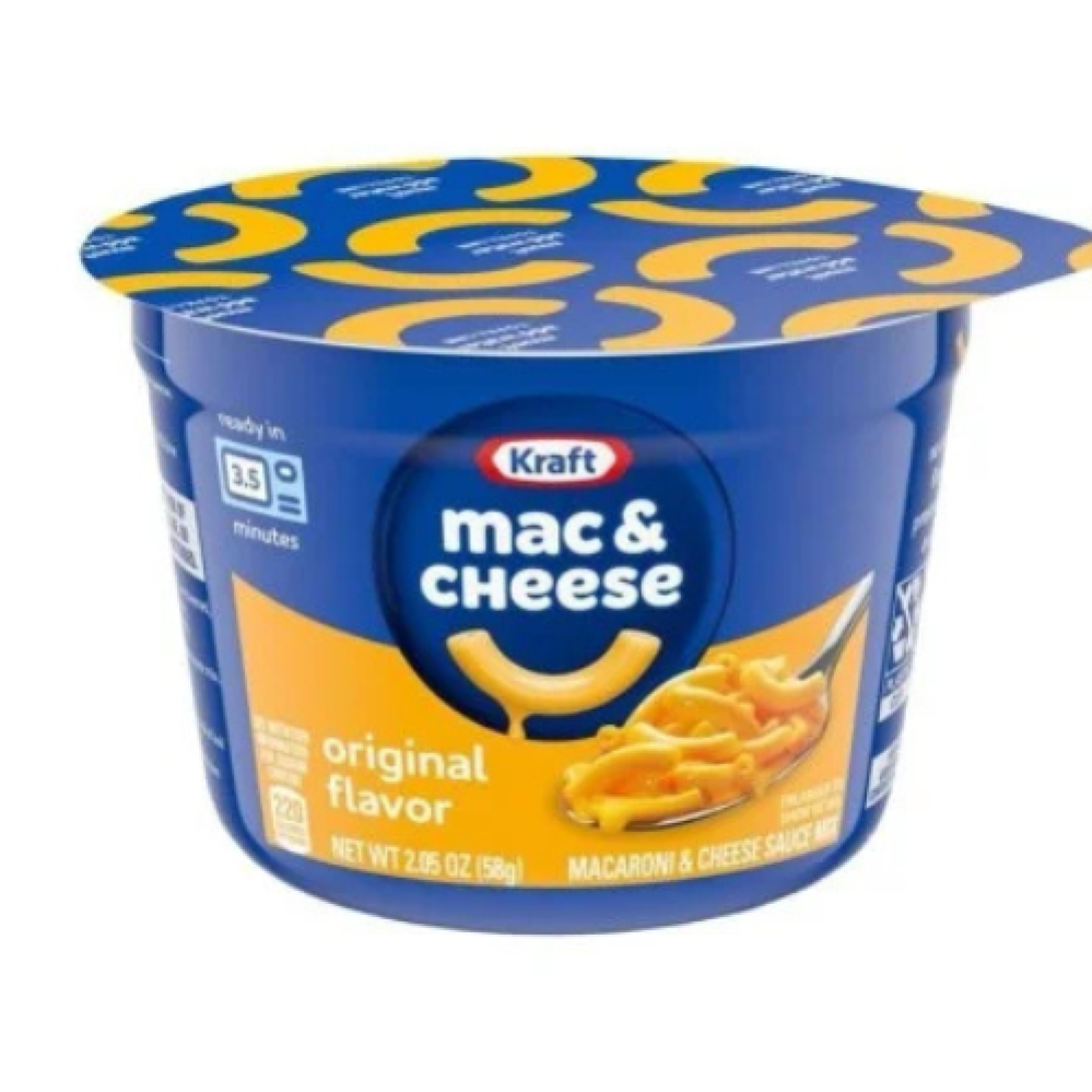 كرافت مك آند تشيز الأصلي – كوب معكرونة بالجبن سريع التحضير | Kraft Mac & Cheese Original 58g