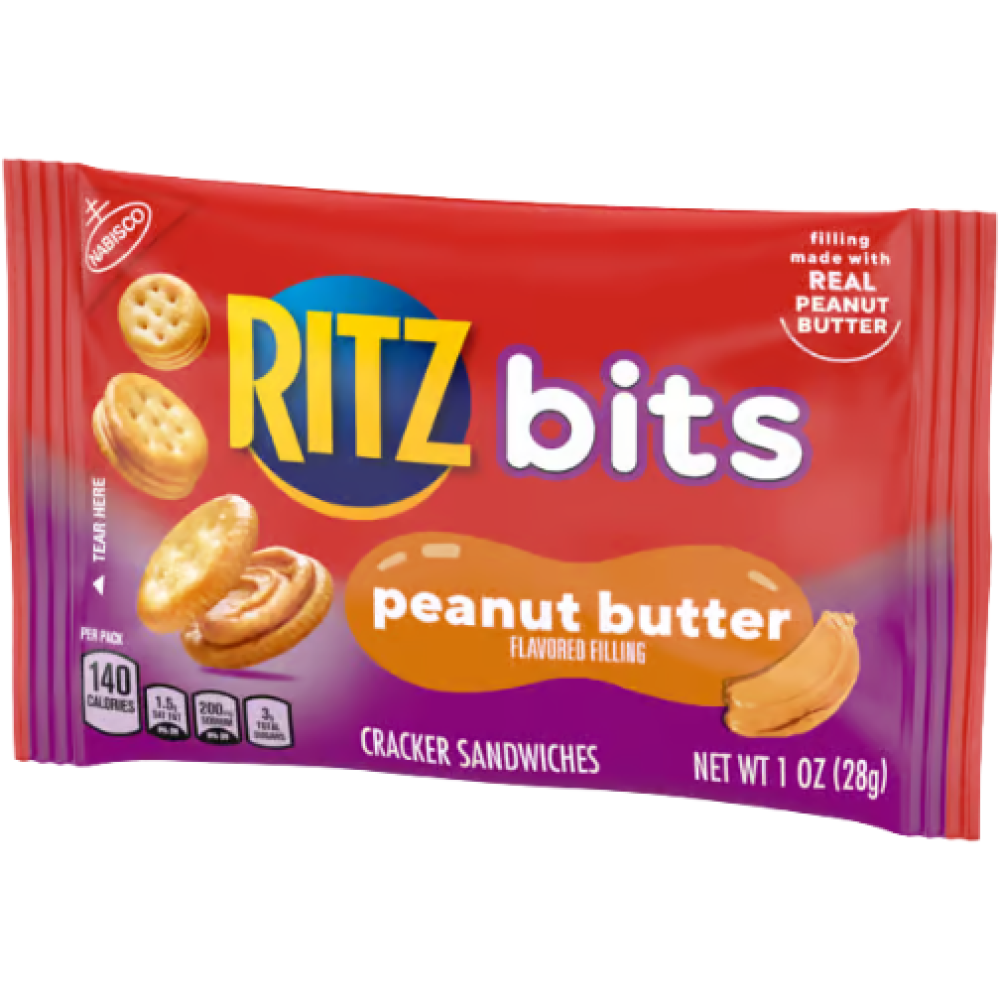 ريتز بتس بنكهة زبدة الفول السوداني  | Ritz Bits Peanut Butter Cracker Sandwiches Single Pack 28g