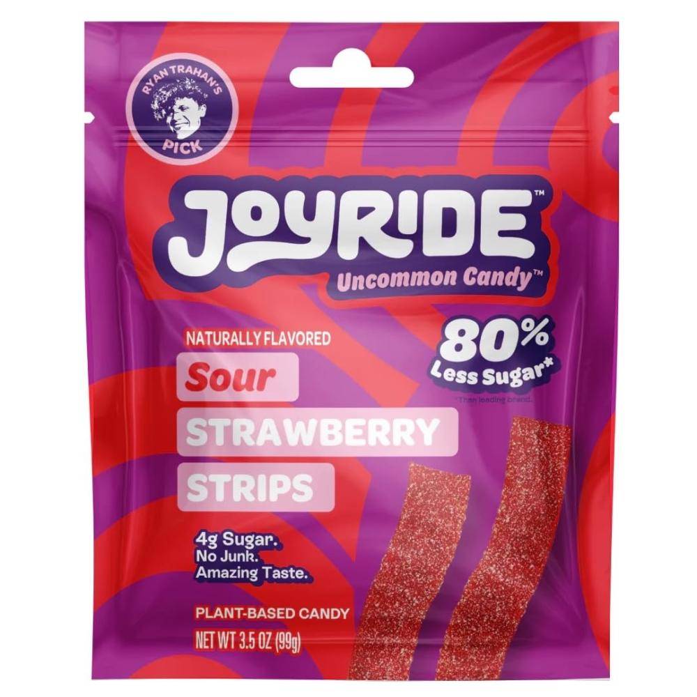 جوي رايد شرائط جيلي حامضة الفراولة 99 جم - Joyride sour strawberry strips