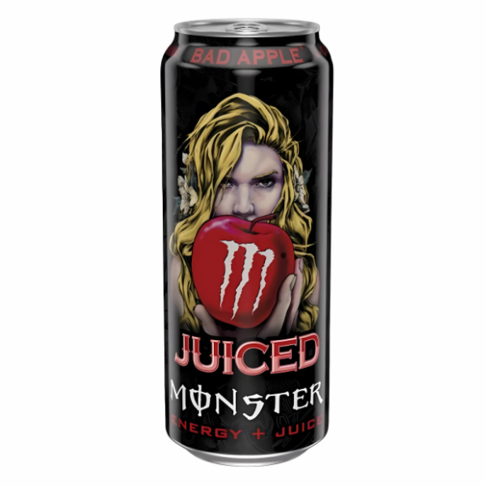 مشروب الطاقة مونستر التفاحة السيئة 500 مل - monster bad apple