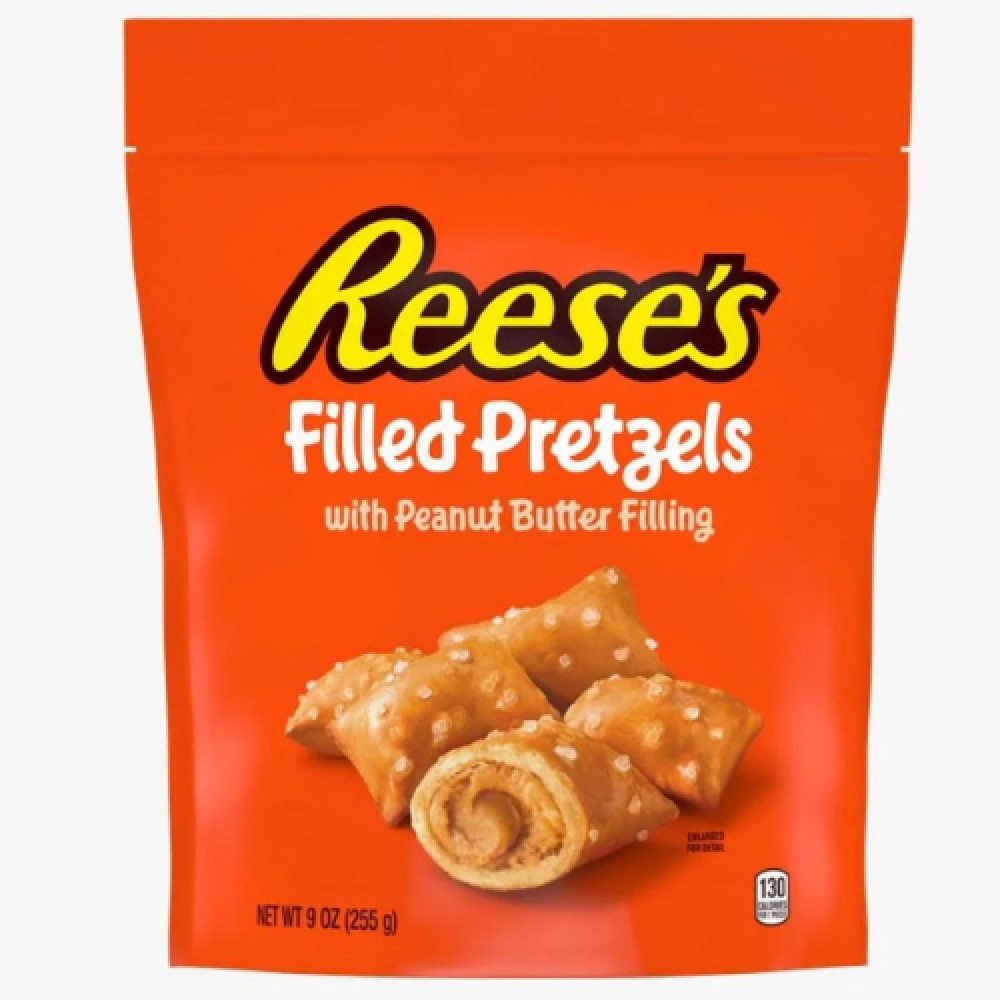 ريسز بريتزلز محشو بزبدة الفول السوداني | Reese's Filled Pretzels with Peanut Butter Filling 255g