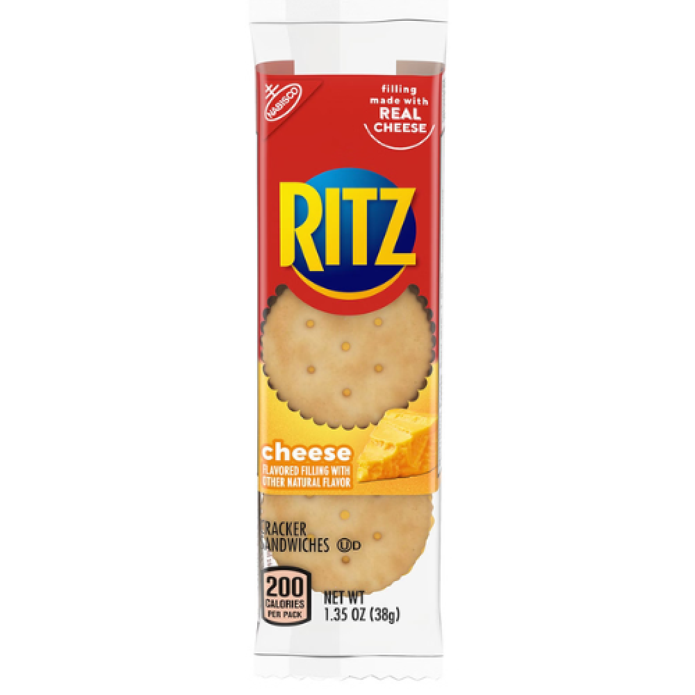 بسكويت ريتز محشو بالجبن – سناك مقرمش بحشوة جبن حقيقية | Ritz Cheese Cracker Sandwiches 38g