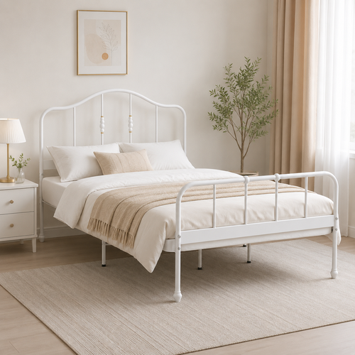 سرير مقاس 140*200 WHITE 3828