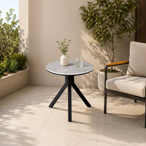 طاوله كافيه دائري SHT-230 GREY 70*70
