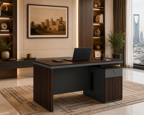 مكتب مقاس 1.60 OT-1603 DARK BROWN