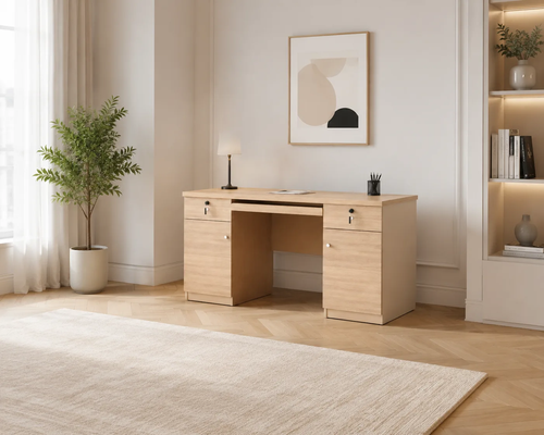 مكتب مقاس 1.40 OT-6604 WOOD (light walnut