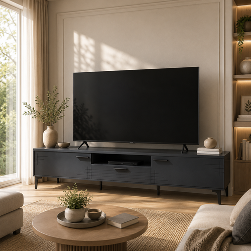 طاوله بلازمه ماليزي 180سم TV-043 DARK GREY