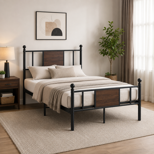 سرير حديد مقاس 120*190 BLACK 3922