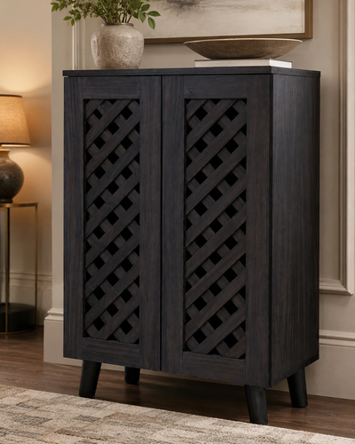 دولاب جزمه ماليزي 2باب SC-652 WALNUT