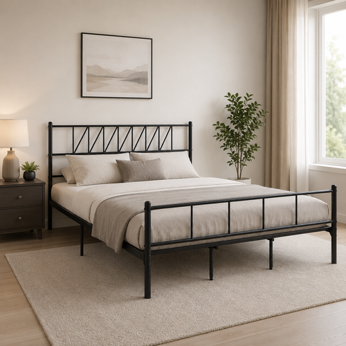 سرير حديد مقاس 180*200 BLACK 3930