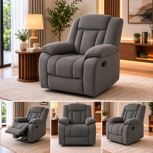 كرسي استرخاء ثابت ثنائي SF-19 D.GREY
