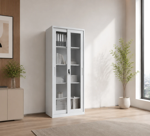 دولاب مكتبي حديد مقاس 185*85 OW-002 GREY