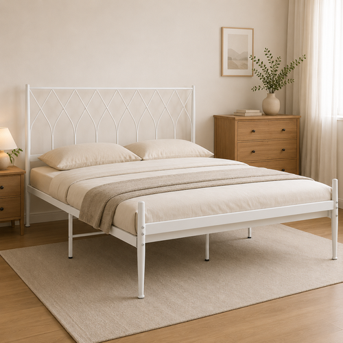 سرير مقاس 200*180 3825 WHITE