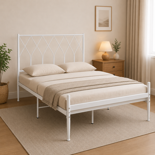 سرير مقاس 190*120 3825 WHITE