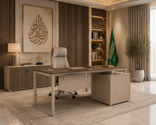 مكتب مقاس 1.40 OT-6609 DARK WOOD