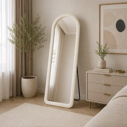 مراية ستاند  70*170 M16 OFF WHITE