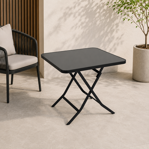 طاوله كافيه مربع تصفيط GS-05 DARK GREY 80*80