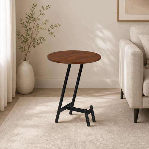 طاولة خدمة ميلامين دائري S02 BROWN