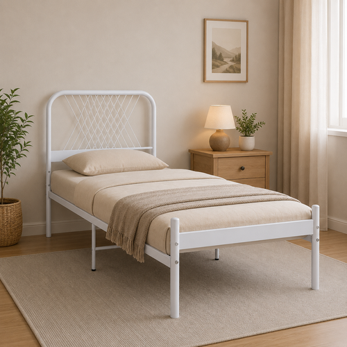 سرير مقاس 90*190 WHITE 3826