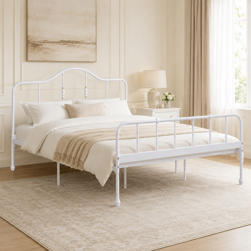 سرير مقاس 180*200 WHITE 3828