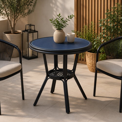 طاوله كافيه دائري T-988 DARK BLUE 60*60