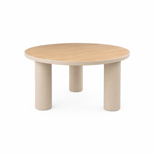 طاولة شاي خشب مفرد  80*80 HM631 BEIGE WOOD