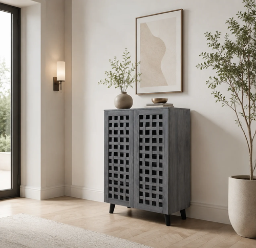 دولاب جزمه ماليزي 2باب SC-817 GREY
