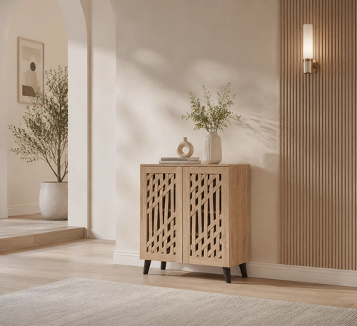 دولاب جزمه ماليزي 2باب 80 سم SC001 WOOD
