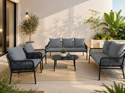 طقم كنب خارجي 7 شخص BLACK&GREY 212373
