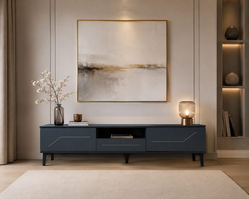 طاوله بلازمه ماليزي 160سم TV-052 DARK GREY