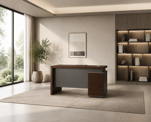 مكتب مقاس 1.20 OT-6602 DARK BROWN